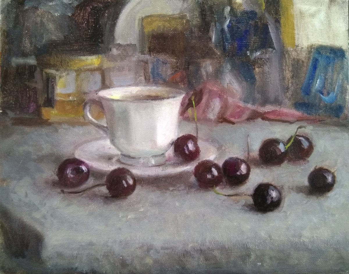 Tea With Cherry by HELINDA (Olga Mo?ller)