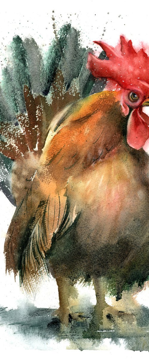 Rustic Rooster by Olga Tchefranov (Shefranov)