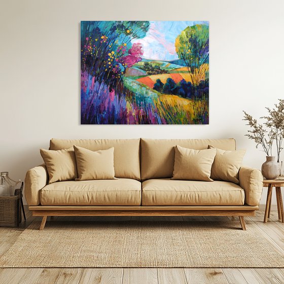 Sunlit Rolling Hills