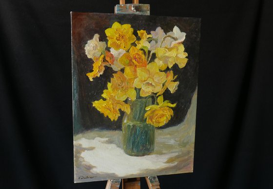 Daffodils - daffodils still life painting