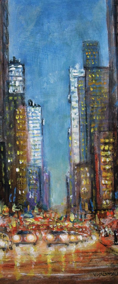 New York in night2 by Vishalandra Dakur