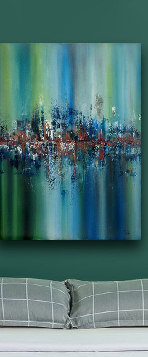 Landscape Abstract - Verdigris by Matthew Withey