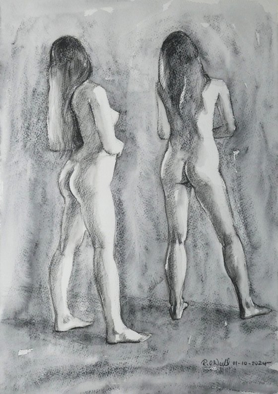 Standing female nudes