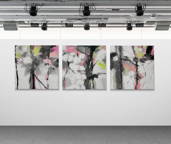 Triptych Garden in Fog