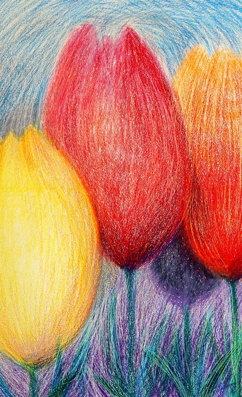 Tulips White 2 by Rakhmet Redzhepov