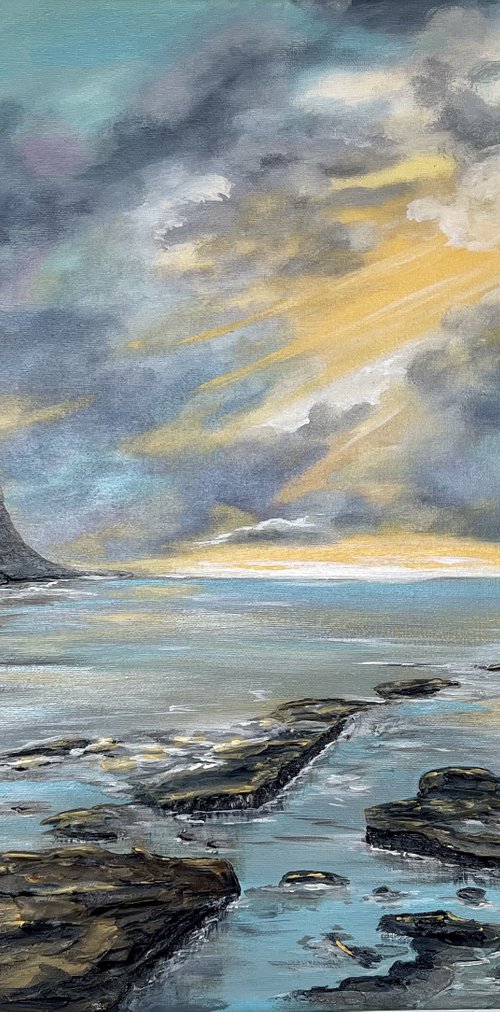Sunrays over Kimmeridge Bay by Marja Brown