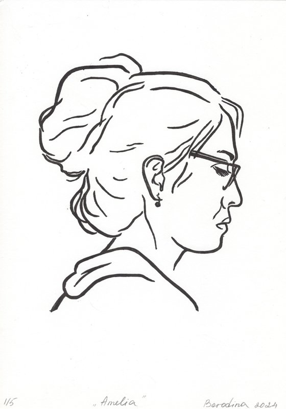 Amelia – Limited Edition Linocut