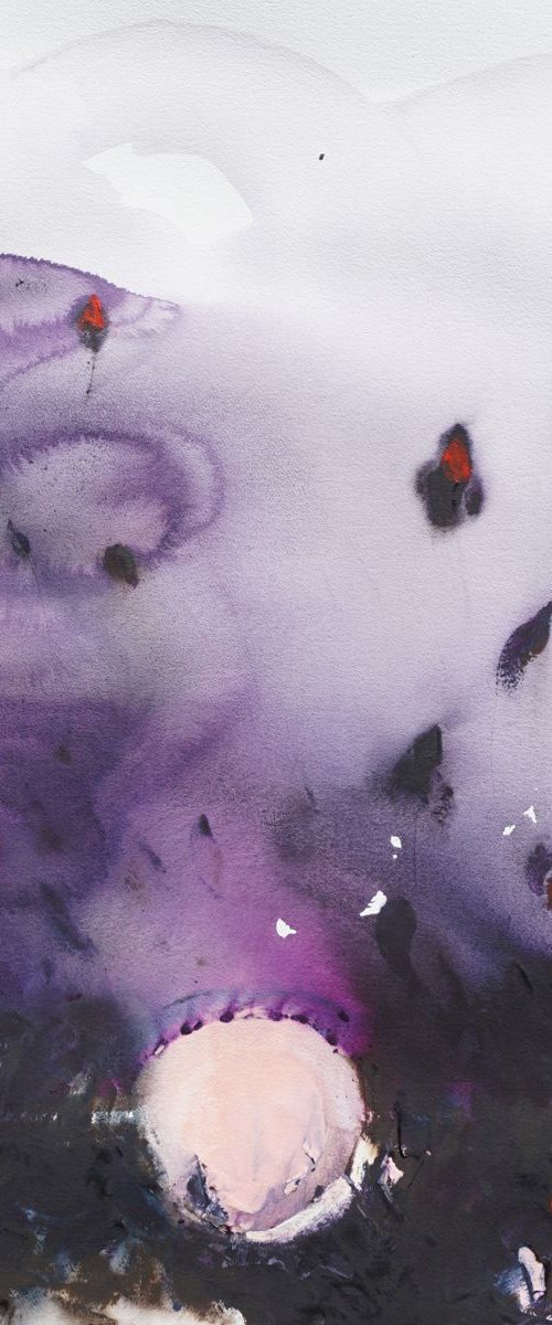 Pink Moon Deep  ~104x75cm/41x29.5in by jelena b