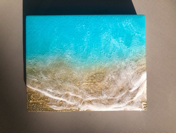 Teal Waves #26 Seascape Painting