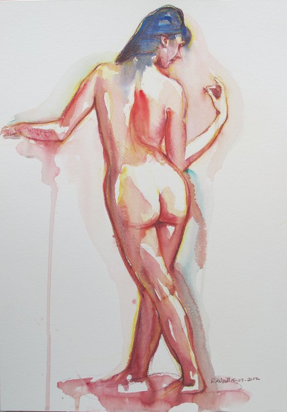 Standing female nude