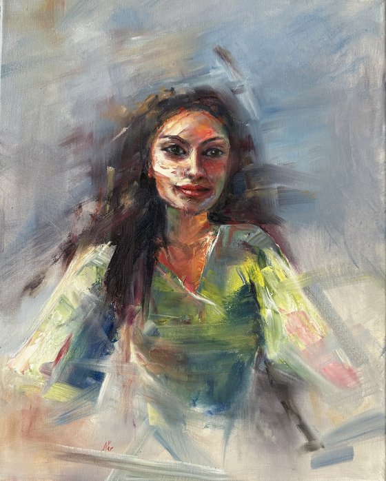 The girl - riding into Spring