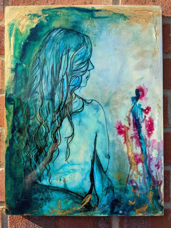 She was a strange Child, from The little mermaid, layered art