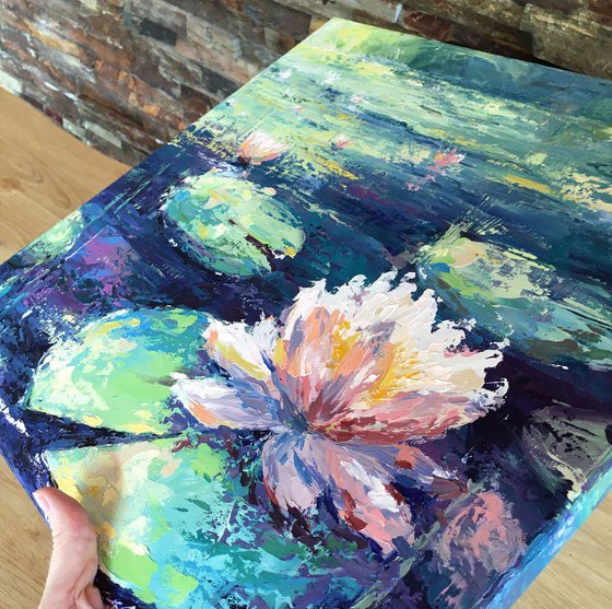 "Water lilies on the pond"