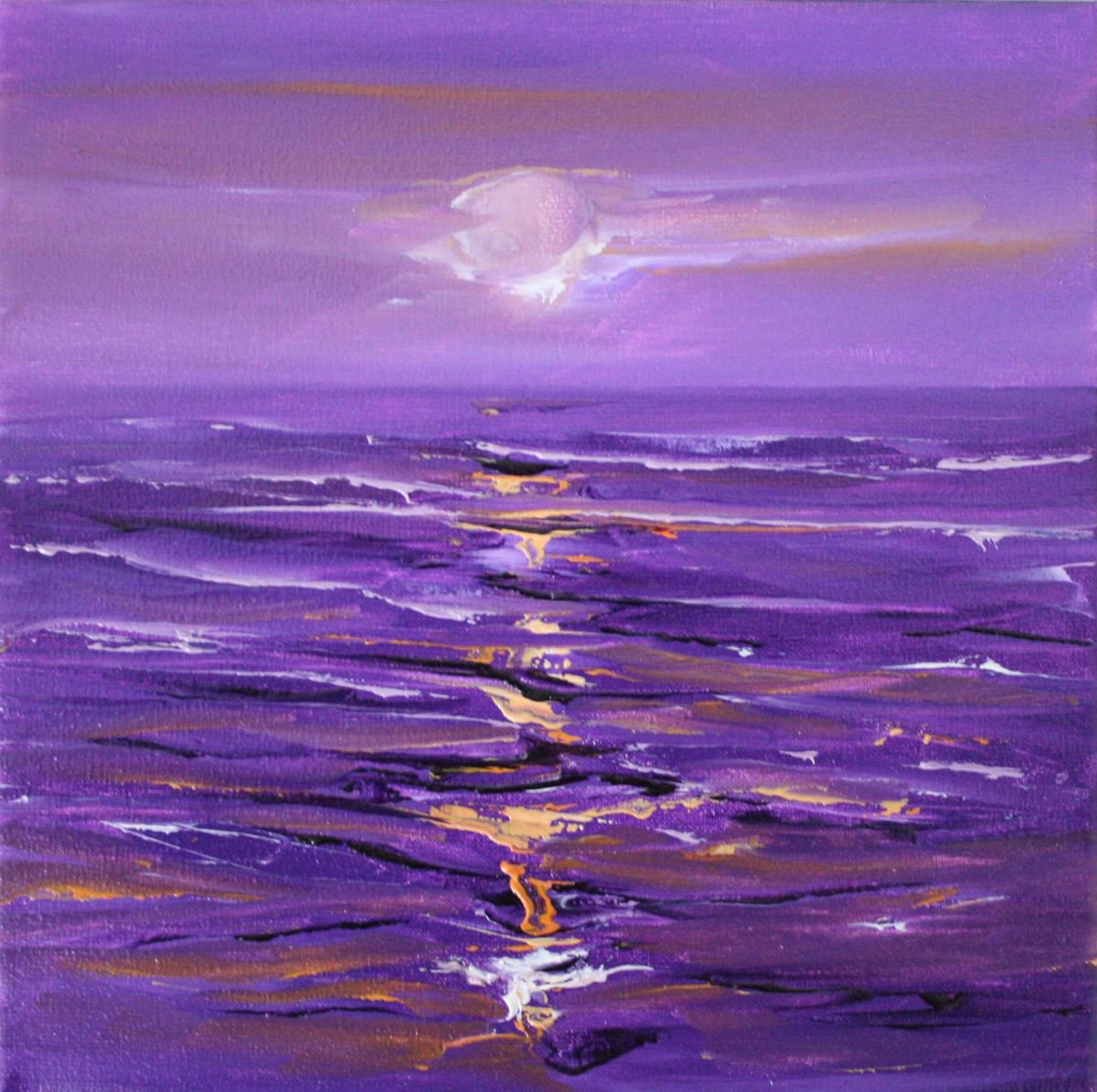  Purple  Sunset  2022 Oil painting by Linda Monk Artfinder