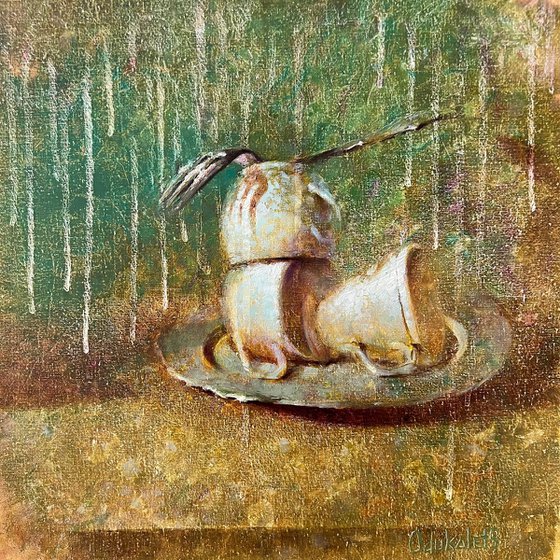 Porcelain Cups and Forks