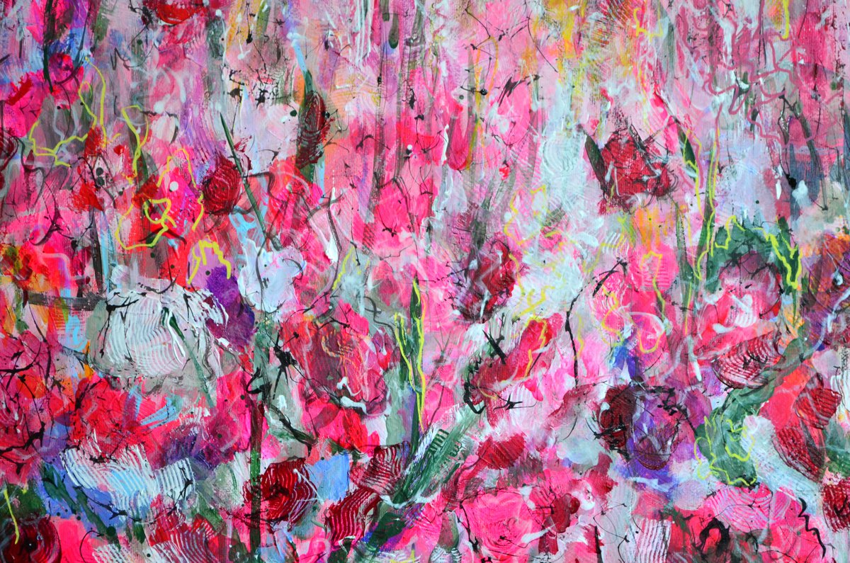 The Wild Garden - Impressionistic flowers Floral art