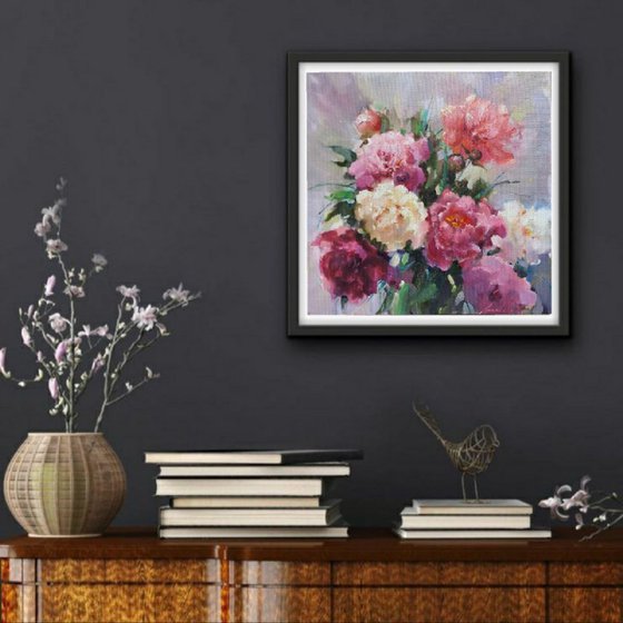 Peonies symbol of love and wealth