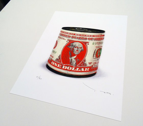 Tehos - One dollar tin can - A - Red