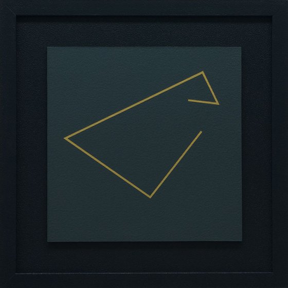 "MEDITATIVE ANGULATIONS" #2 - FRAMED Modern Geometric Painting