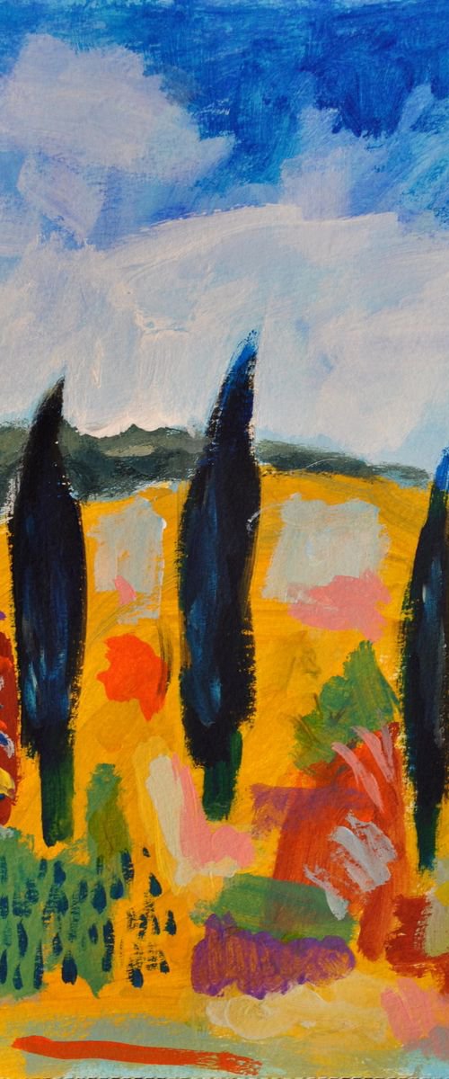 la colline jaune en Provence/21x28cm-8,3x11,02 in / 2018 by Pierre-Yves Beltran