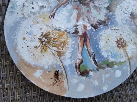 Ballerina and dandelions