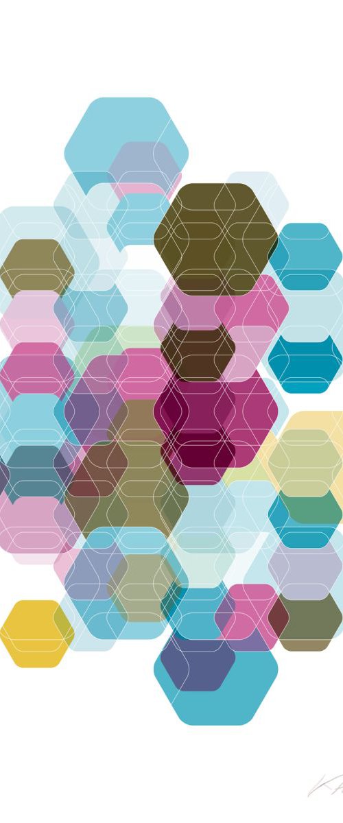 Hexagon & Game Colors II by Katia IOSCA