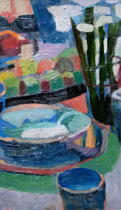 Still life / A  table ( 47 x 34 cm ) by Maja Đokić Mihajlović