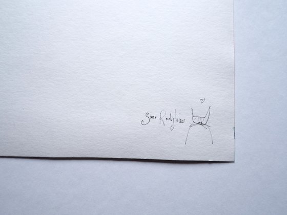 Baby it's cold outside - funny cat art