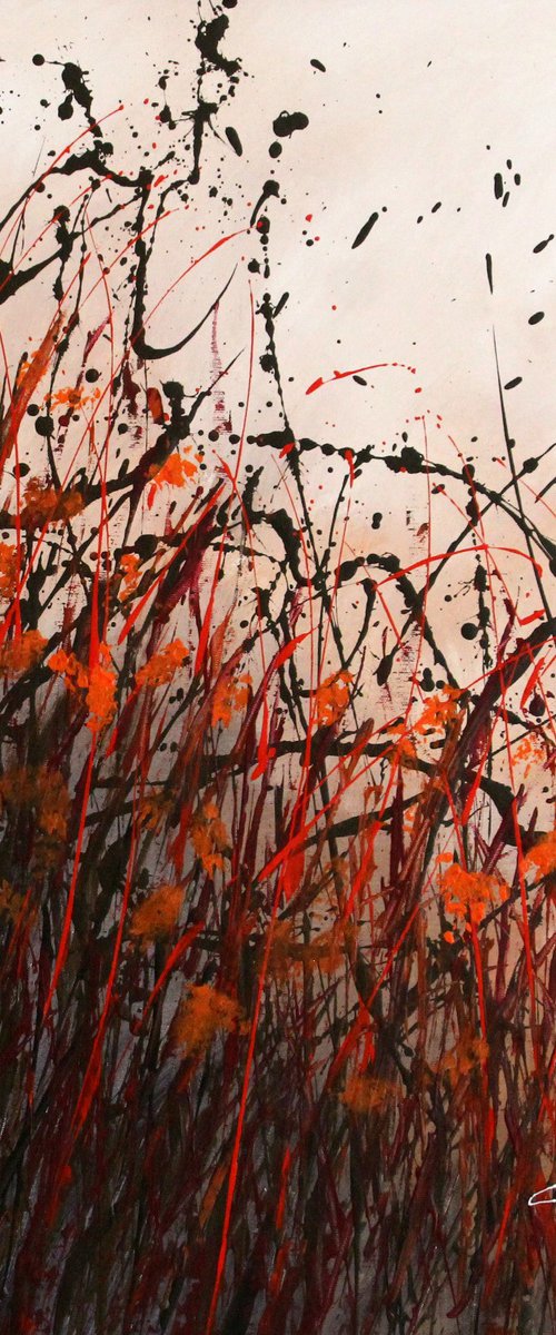 Torn #2 -  Original abstract floral landscape by Cecilia Frigati