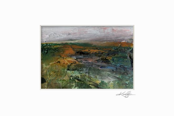 Mystical Land 397 - Small Landscape painting by Kathy Morton Stanion