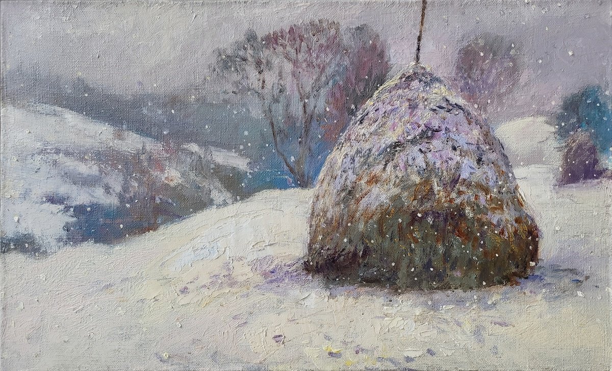 Snow Is Falling Quietly. By Svitlana Gunchenko, 20 X 12, Artwork For Sale On Artfinder