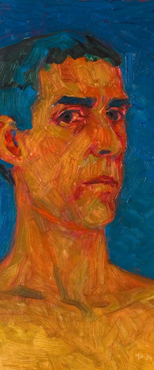 selfportrait in blue by Olivier Payeur