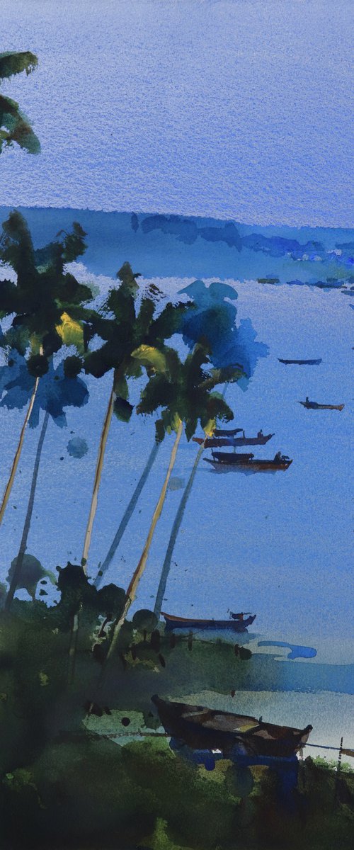 Tall greens, deep blues by Prashant Prabhu