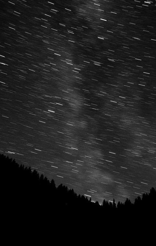 Stars and Treeline, Chablais Alps, Switzerland by Charles Brabin