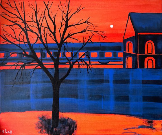 The sound of a train