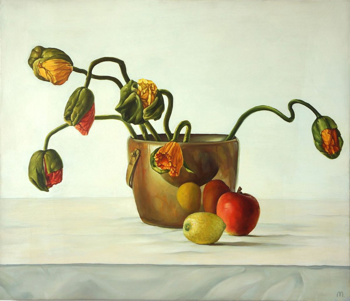 Still life with poppy seeds Oil painting by Marina PopkovaSologub