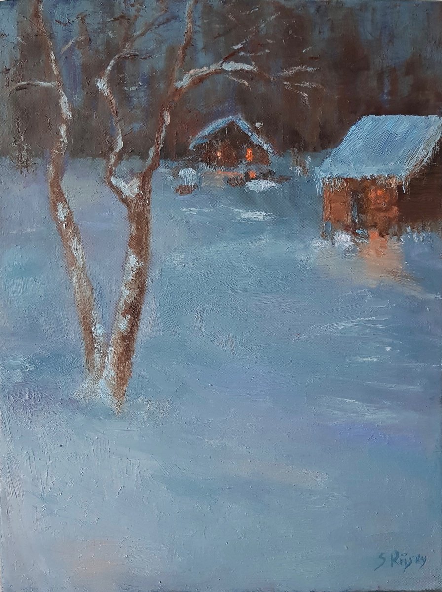 Winter evening by Svetlana Grishkovec-Kiisky