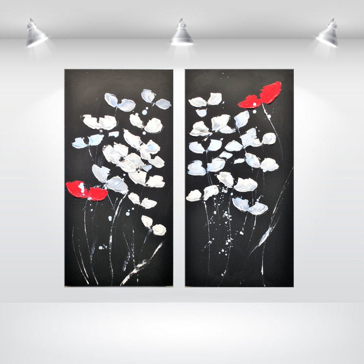 Black And White Abstract Acrylic Painting Ca Artfinder