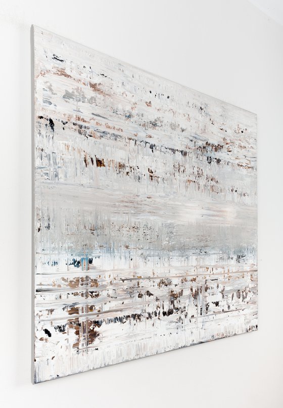 White abstract painting LD314