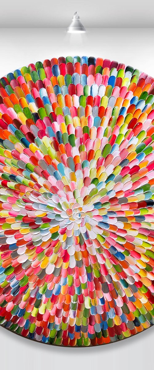 'Pacific rainbow IV' - 36x36” by Tatiana Georgieva