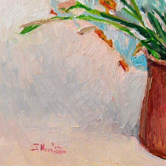 White Daffodils in a vase