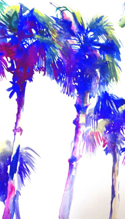 Palm Trees, Tropical Artwork by Suren Nersisyan