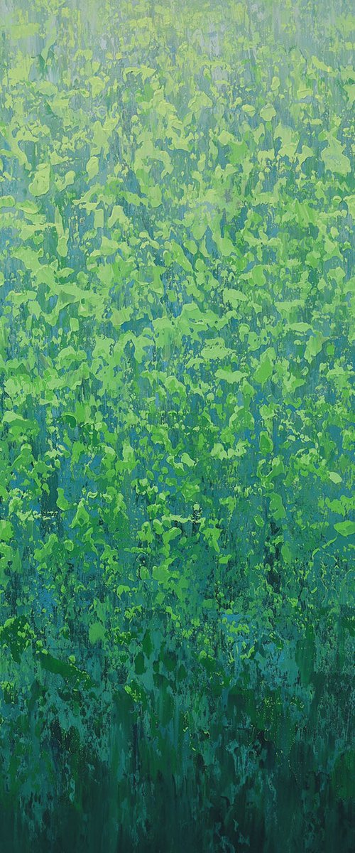 Gentle Greens - Color Field by Suzanne Vaughan
