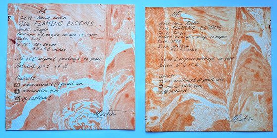 Set of 2 «Flaming Blooms»