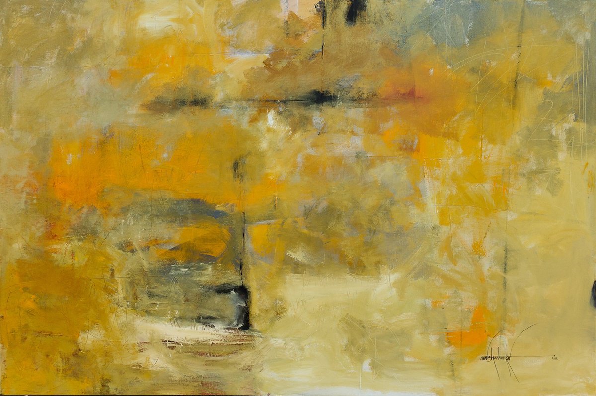 Abstract Acrylic Painting By Amrish Malvankar, 72 X 48, Energy 03 2021, Original Artwork