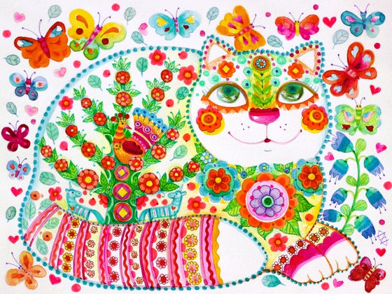 The Butterfly Garden Cat