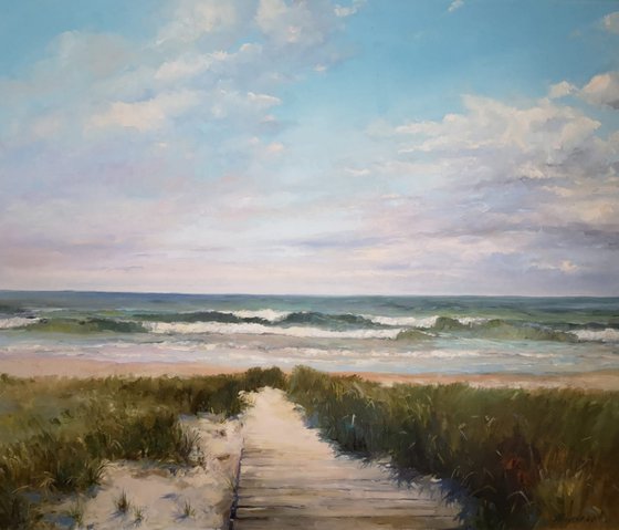 Returning to the summer beach (24x20")