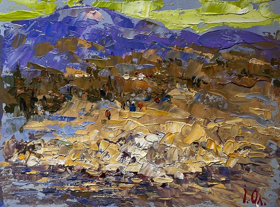 The bank of a mountain river