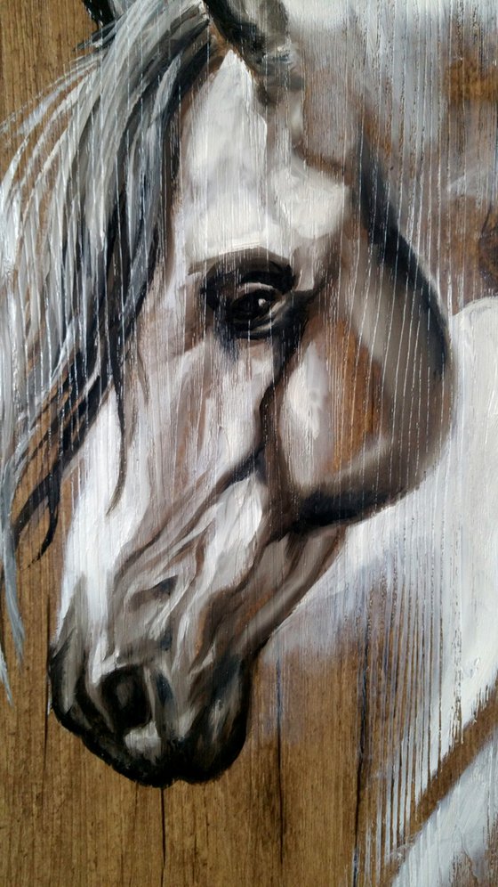 "Gloria " 30x45x0.1cm Original oil painting on board,ready to hang