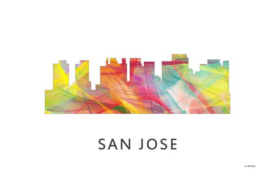San Jose California Skyline WB1